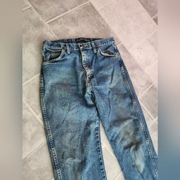 Vintage Distressed Wrangler Jeans 31 x 34 Worn Aged - Picture 3 of 8